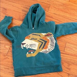 tea Collection teal Tiger Hoodie size 5